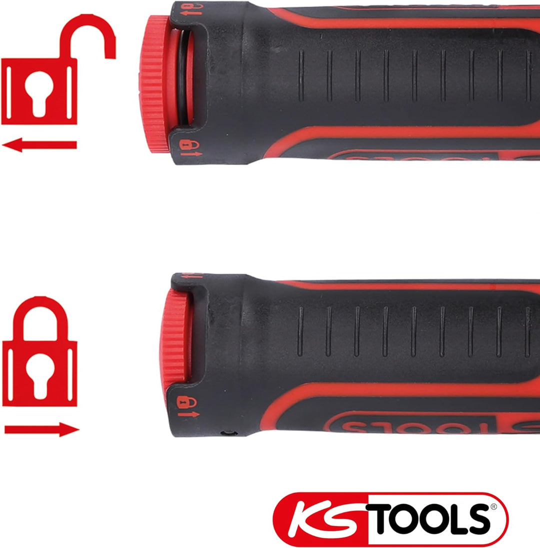 KS Tools Ratschen Drehmomentschlüssel 1/2 Zoll Drehknopf ERGOTORQUEprecision 516.1532 I 20-100 Nm I