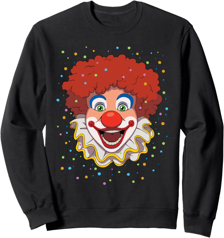 Clown Karneval Damen Herren Sweatshirt