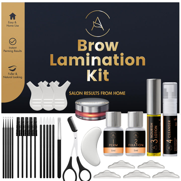Augenbrauen Lifting Set, Brow Lifting Kit 6–8 Wochen, 15 Anwendungen, DIY Laminierung Set mit Anleit