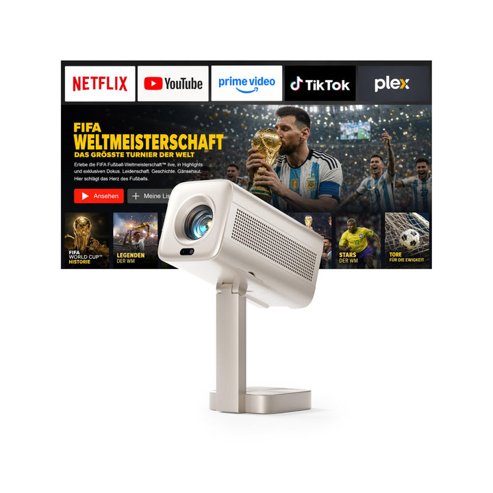 Smart Mini Beamer 4k [Kompatibel mit Netflix & Dolby Audio] VOPLLS TOF Autofokus/Trapezkorrektur 280