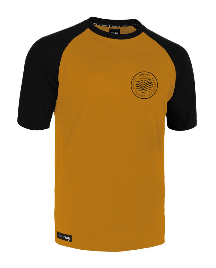 Kurzarm Jersey Gravel, Schwarz-gelb