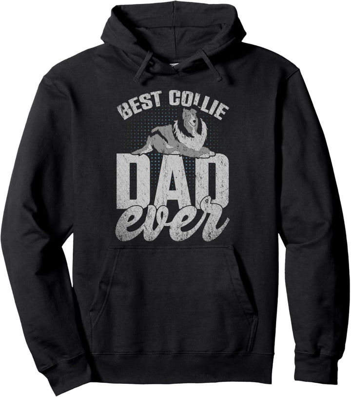 Bester Collie Papa aller Zeiten Hund Vatertag Langhaarcollie Pullover Hoodie