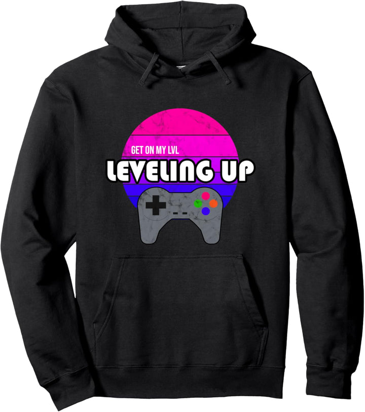 Video Game Gamer Vintage Retro Controller Gaming Fun Graphic Pullover Hoodie