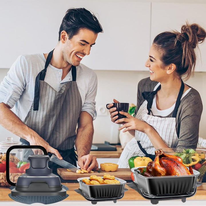 Zubehör für Ninja Crispi Air Fryer FN101 – Silikonform, Hitzebeständige Matte, Spritzschutz, Kompati