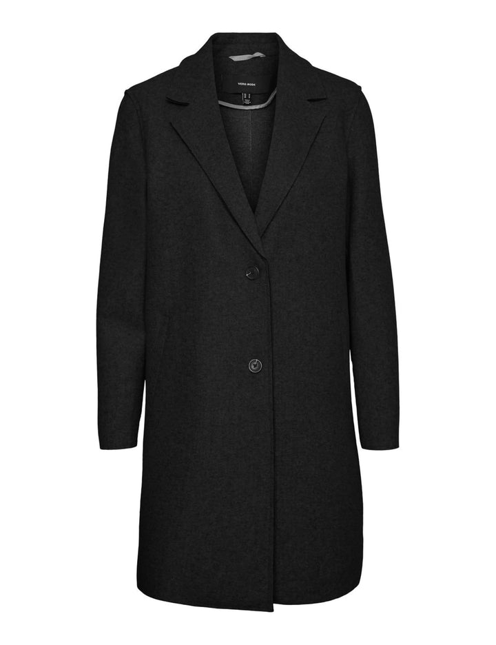 VERO MODA Damen Vmpaula Jacket Noos Mantel XS Black/Detail:solid, XS Black/Detail:solid