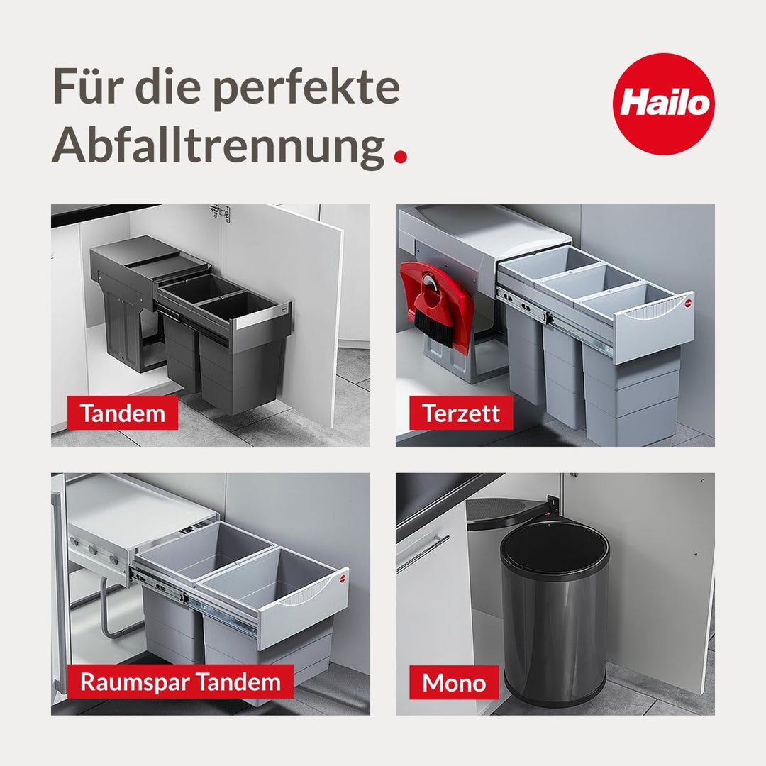 Hailo Abfallsammler Swing Mono Mülleimer Abfalleimer 3515 slate-grey NEU