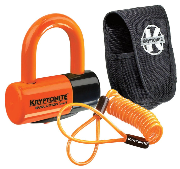 Kryptonite 3500363 Motorradschloss, Orange, 14 Millimeter Single, Single
