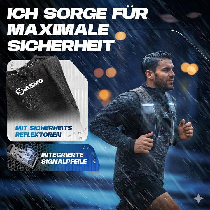 SASMO® Laufweste Damen &amp; Herren 5L / 2L | Running Vest - Ultraleicht &amp; atmungsaktiv| Laufrucksack Da