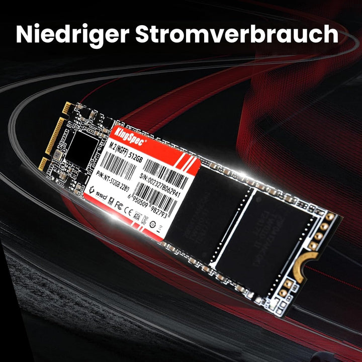 KingSpec 1TB M.2 SSD 2280, Interne Solid State Hard Drive-SATA iii 6Gb/s, M2 NGFF Disco Duro für Des