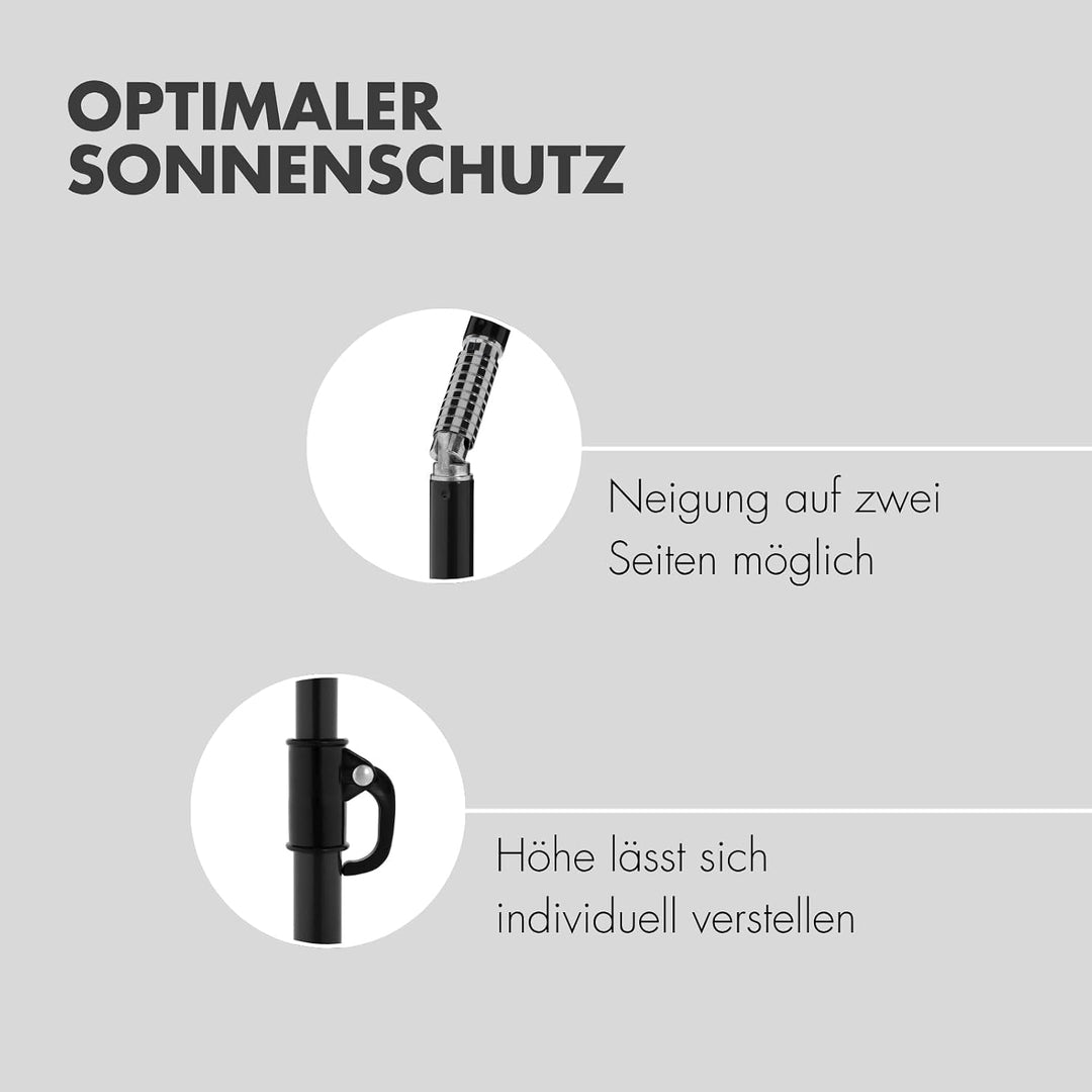 derby Sonnenschirm 200 in Apfelgrün I Runder Sonnenschirm für Strand sowie Balkon & Terrasse I Schir