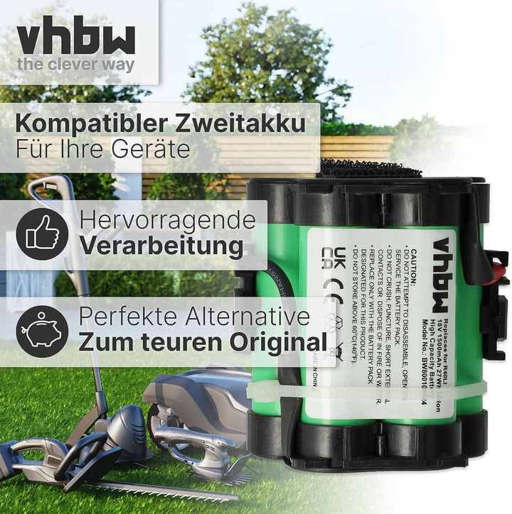 vhbw Akku kompatibel mit Husqvarna Automower 105, 305, 308, 308X, 308 X Mähroboter, Rasenroboter - (