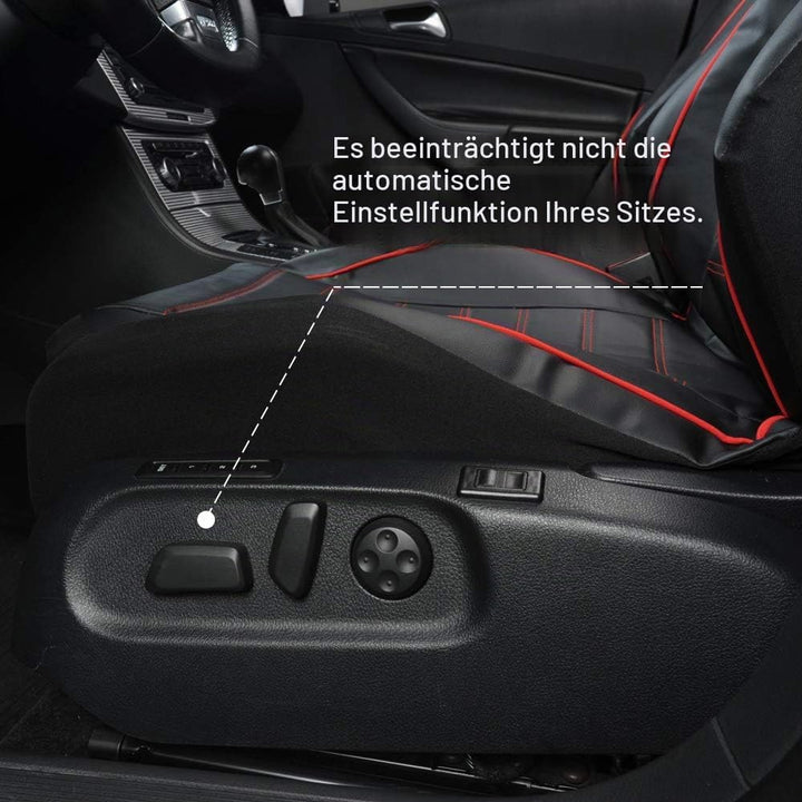 AUTOYOUTH Sitzbezüge Auto Vordersitze Universal Auto-Schonbezüge PU-Leder Sitzschoner Schwarz Blau f
