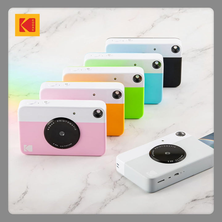 KODAK Printomatic Vollfarb-Sofortdruckkamera-Starterpaket + Softcase + Zink-Fotopapier, 20 Stück – B