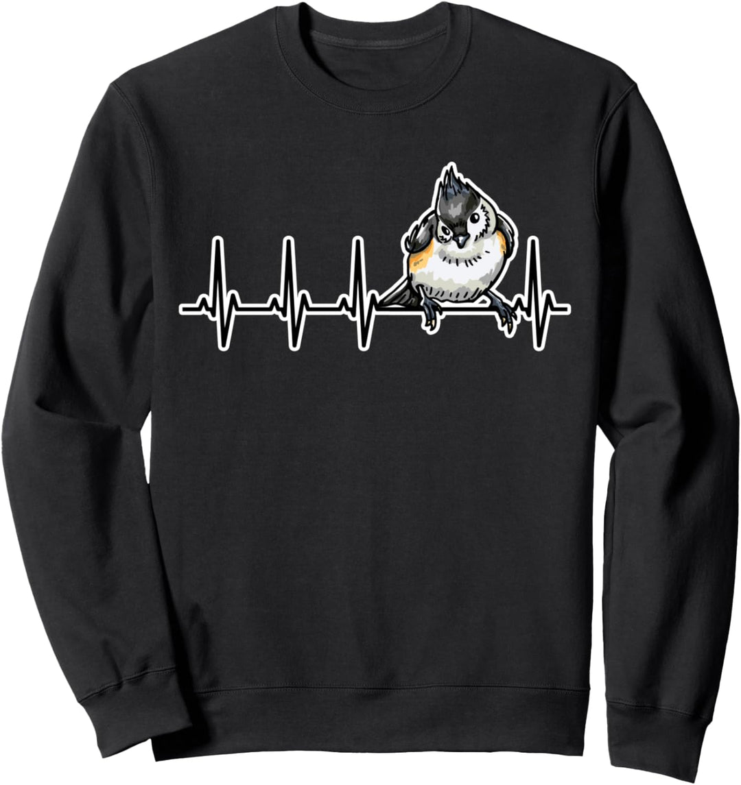 Vögel beobachten Herzschlag Vogelbeobachtung Birder Sweatshirt