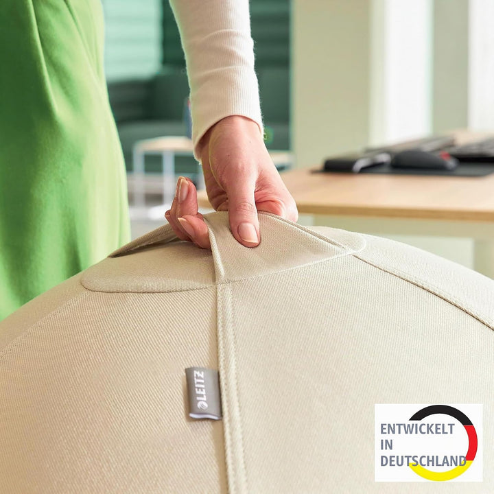 Leitz Ergo Active Sitzball mit Anti-Wegroll-Funktion, Ergonomische Alternative zum Bürostuhl, Gymnas