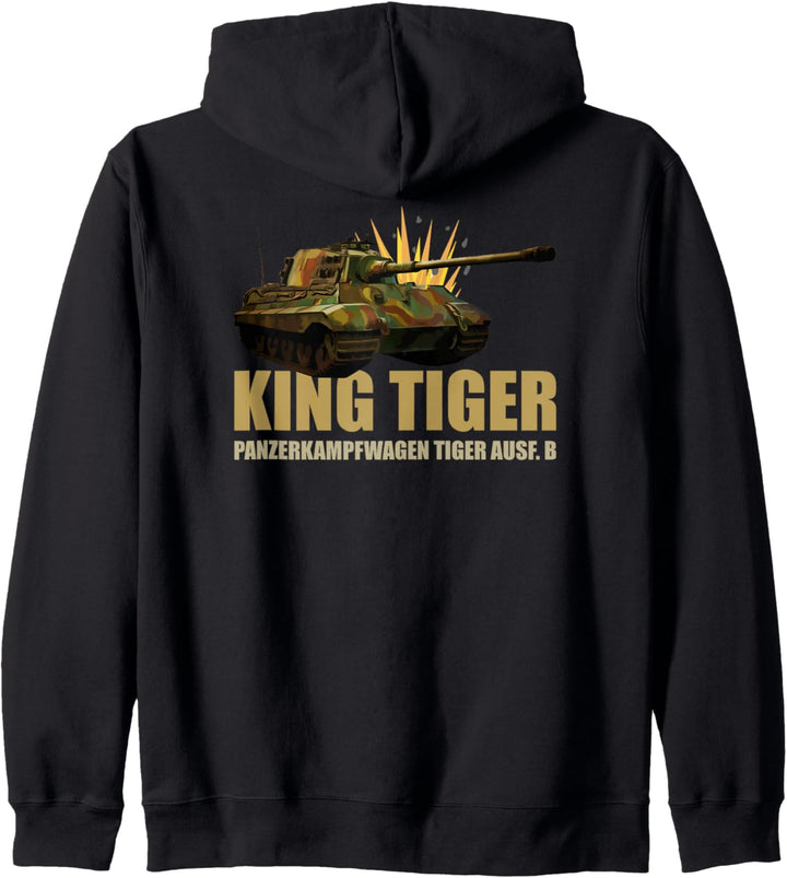 King Tiger II Panzer Panzer WW2 Deutsches Militär Panzer Kapuzenjacke