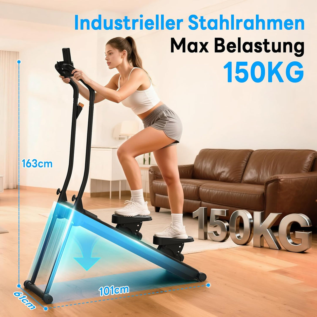 HXD-ERGO 2025 Magnetischer Stepper für Zuhause, Leiser Faltbarer Treppensteiger mit Einstellbarem Ra