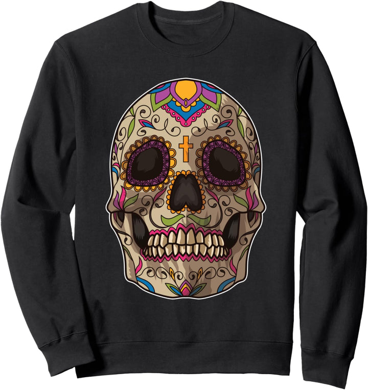 Sugar Skull Maske | Calavera | Dia De Los Muertos Sweatshirt
