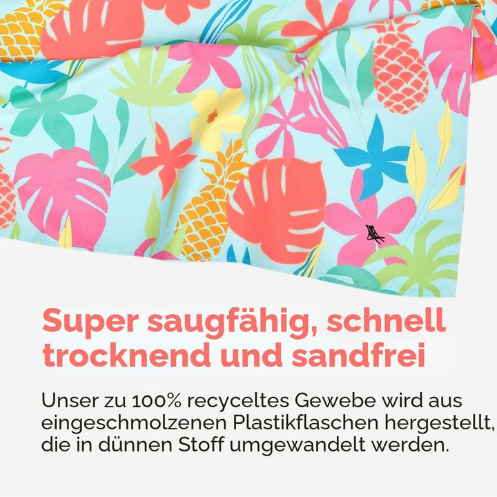 Dock & Bay Strandhandtuch - Schnell trocknende Mikrofaser, ohne Sand - Kompakt, Leicht - 100% recyce