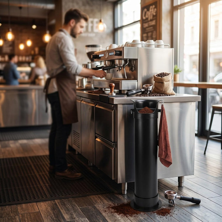 Haofy Kaffee-Klopfbox, Kaffeemühlen-Klopfbox, Kommerzieller, auf Dem Boden Stehender Kaffeesatz-Samm