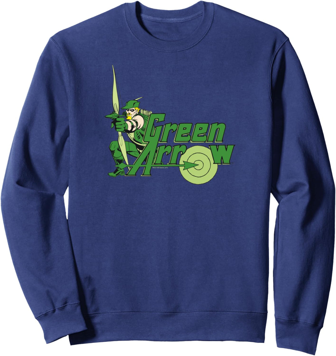 Justice League Green Arrow Charcter & Logo Sweatshirt