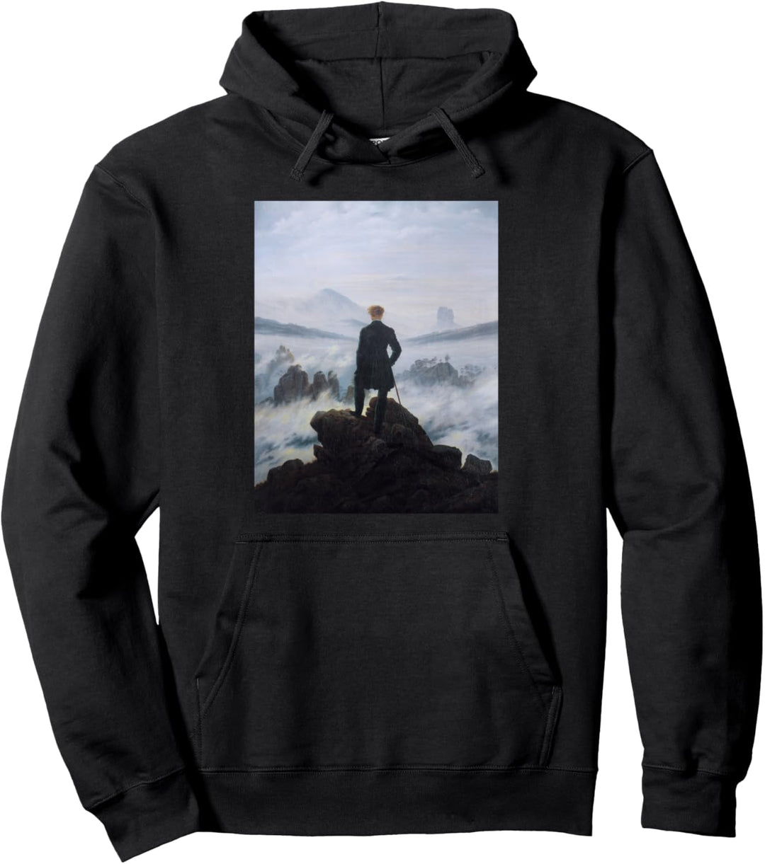 Wanderer über dem Nebelmeer Art Pullover Hoodie