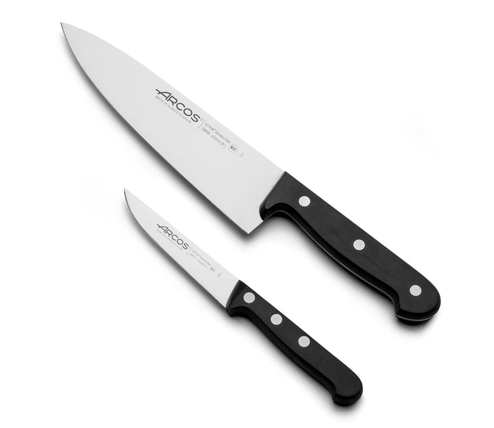 Arcos Messerset 2-teilig - Edelstahl Nitrum, Klinge 360 mm, 363 g - Professionelles Küchenmesser zum