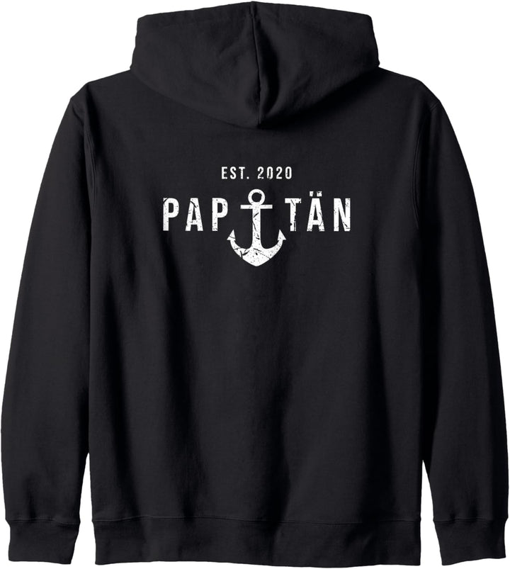 PAPITÄN EST 2020 - Fun Vatertag Vater Papa Dad Daddy Kapuzenjacke