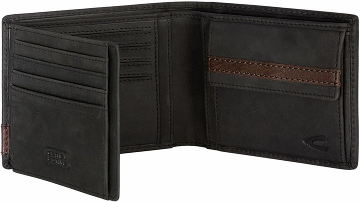 camel active bags Taipeh Herren Geldbörse RFID Querformat Leder Mittelgross Schwarz 12 x 2 x 9,5 Sch
