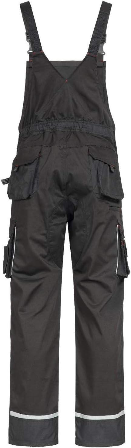 Nitras Motion Tex Pro FX Lange Arbeitshose für Damen/Herren - Latz-Bundhose 44 Schwarz, 44 Schwarz