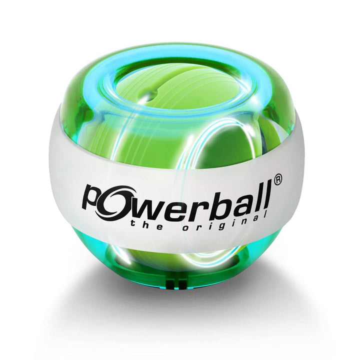 Powerball Lightning Green, gyroskopischer Handtrainer mit grünem Lichteffekt, transparent-grün, das