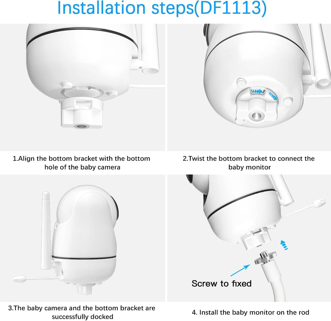 Babyphone Halterung für HelloBaby HB40 / HB65 / HB66 / HB248, Flexible Baby Kamera Holder für VTimes