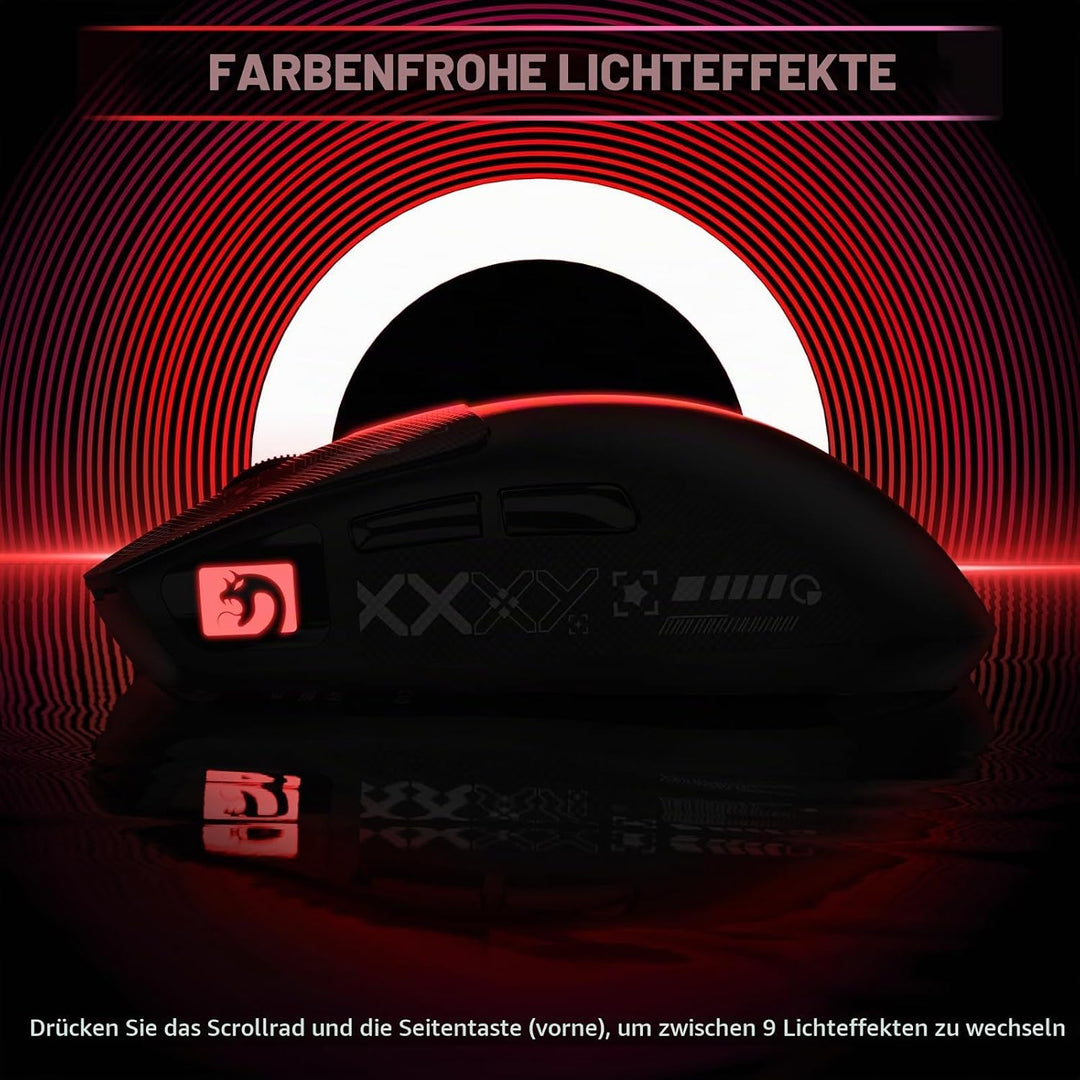 MAMBASNAKE M4 Ultra-Leichte Kabellose Gaming-Maus, 53g, PAW3311 Sensor, 24000 DPI, Tri-Mode Bluetoot