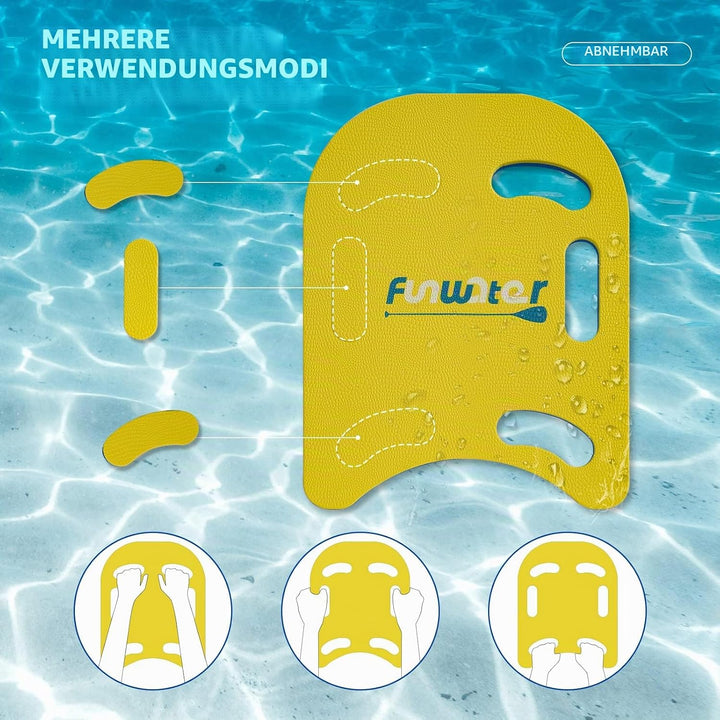 FunWater Schwimmbrett Kickboard für Kinder und Erwachsene Trainingsausrüstung PE Schaumstoff Schwimm