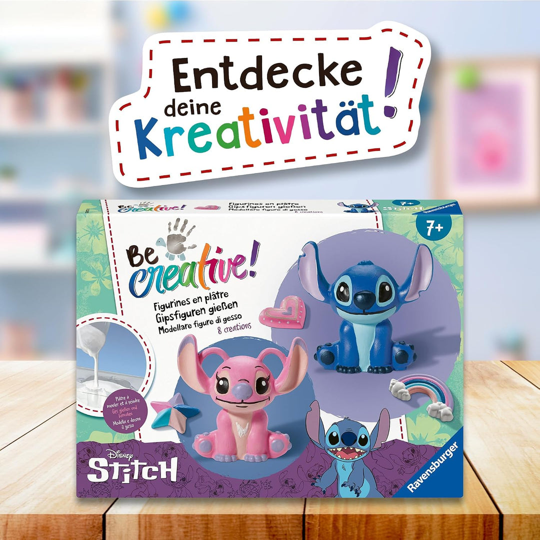 Ravensburger BeCreative Plaster Stitch - Bastelset für Kinder ab 7 Jahre, Gipsfiguren giessen und be