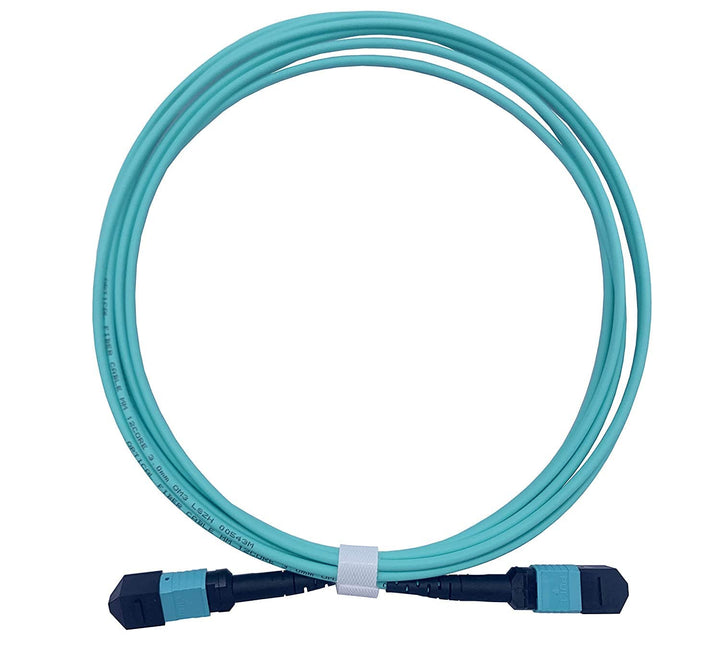 Elfcam® - 15m MPO auf MPO LWL Patchkabel, OM3 Multimode Fiber, 12 Fasern, 15 Meter 15m 12 Fasern, 15