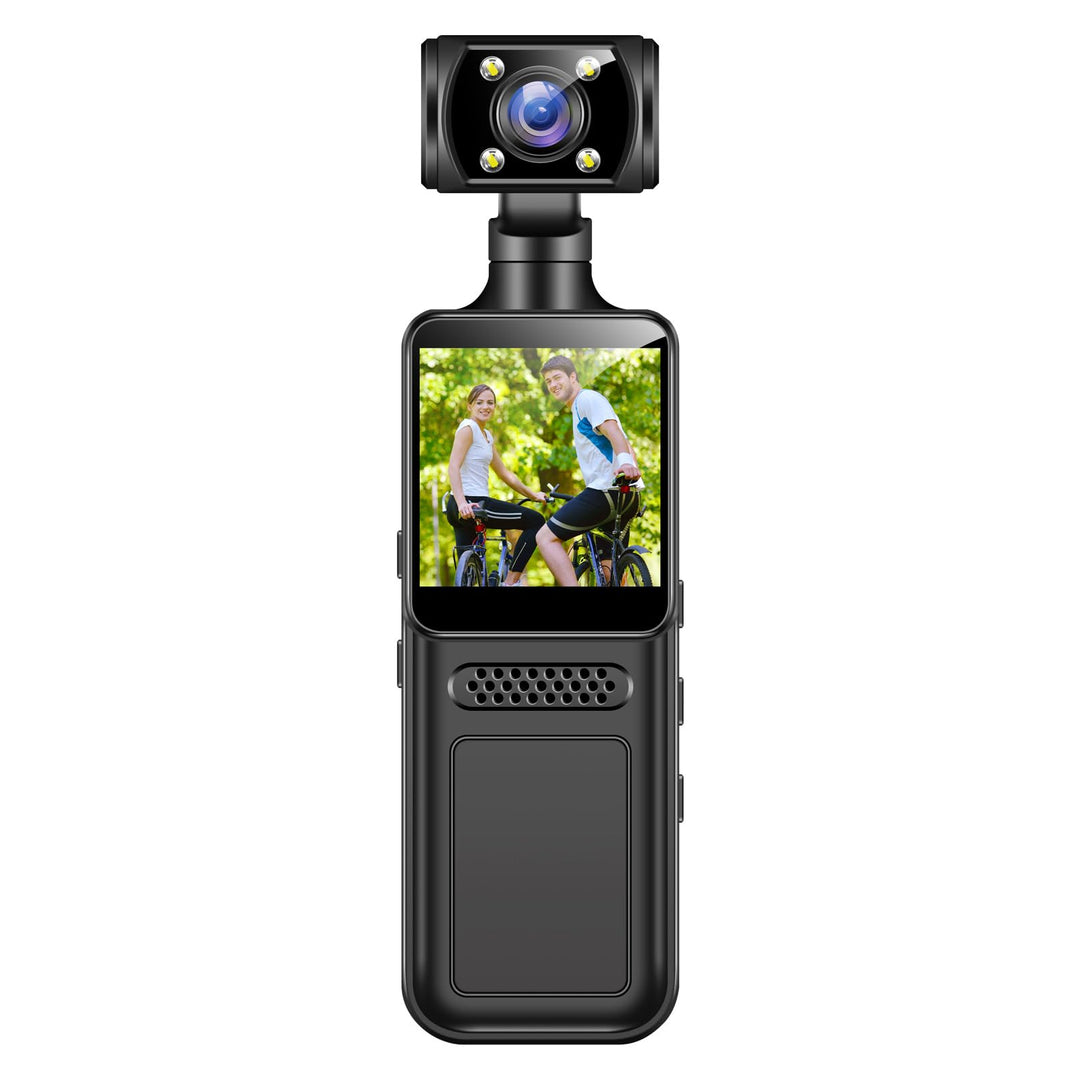 PUSOKEI 4K WiFi Action Kamera, 40MP Vlogging Kameras mit 1,3 "HD IPS Bildschirm, 180 ° Drehbares Obj