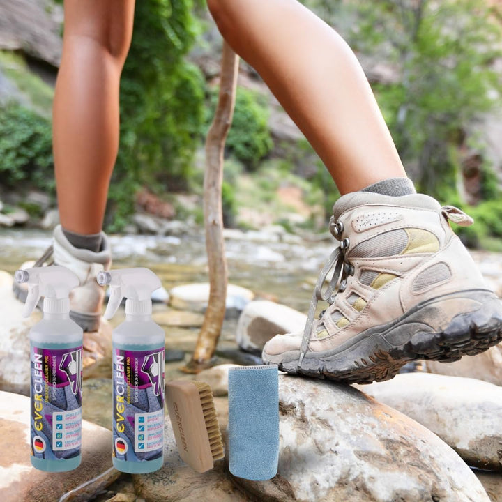 Made in Germany professioneller Sneaker Cleaner 2x 500ml + Mikrofasertuch + Bürste. Intensive Reinig