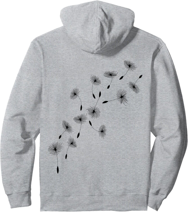 Bohemian Chic Boho Schwarz Löwenzahn Ästhetisch Pullover Hoodie