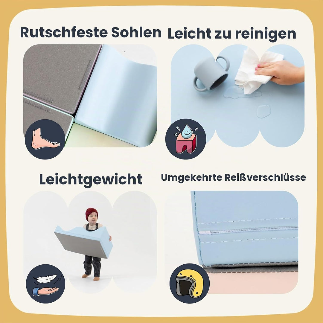 IGLU Soft Play Shape Wave Schaumstoffblock für Krabbel- und Kletterentwicklung für Baby und Kleinkin