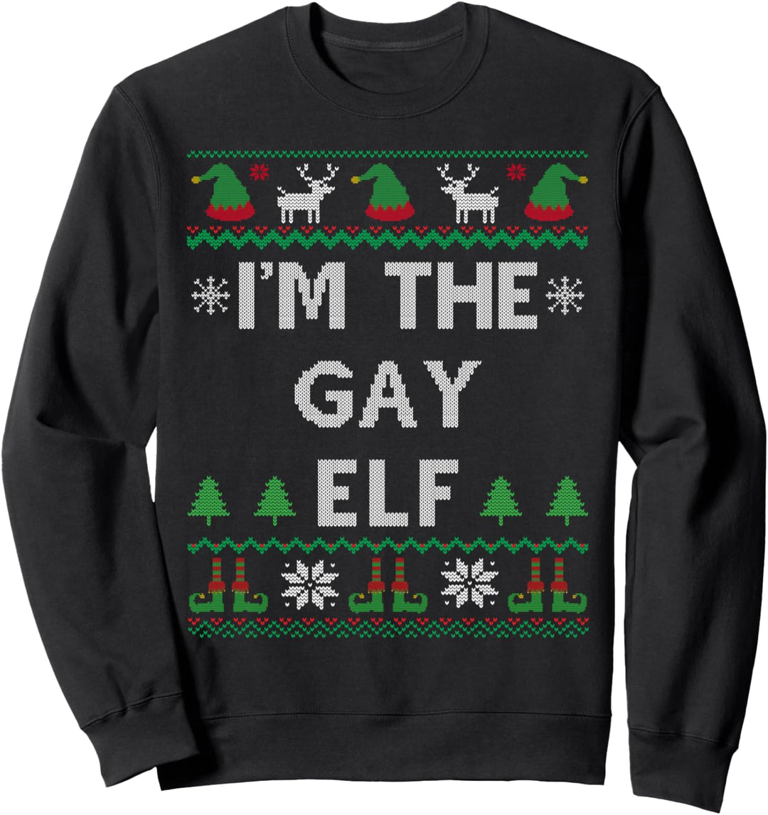 Gay Elf Ugly Christmas Sweatshirt