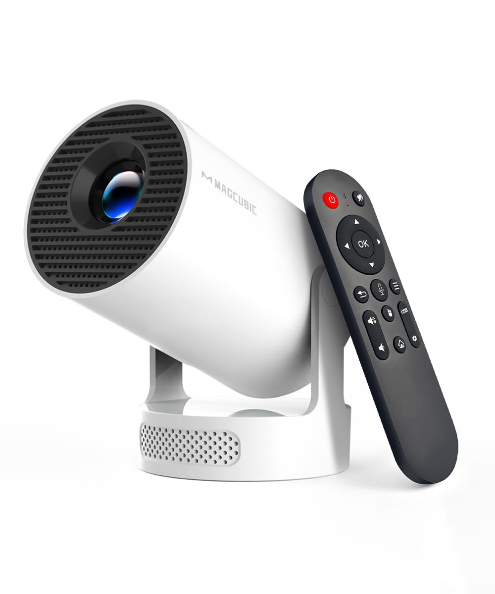 Magcubic Mini Beamer, 4K FHD 1080P Unterstützt Smart Beamer Android 11 Auto Trapezkorrektur Kleiner