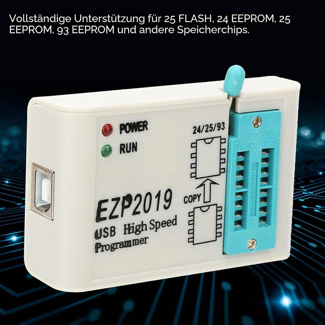 EZP2019 USB Programmierer, Hochgeschwindigkeits USB EEPROM Flasher Programmierer für 24 25 93 BIOS F