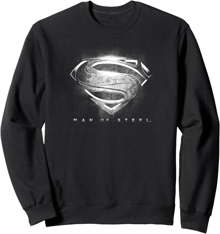 Superman Man of Steel Contrast Logo Symbol Sweatshirt