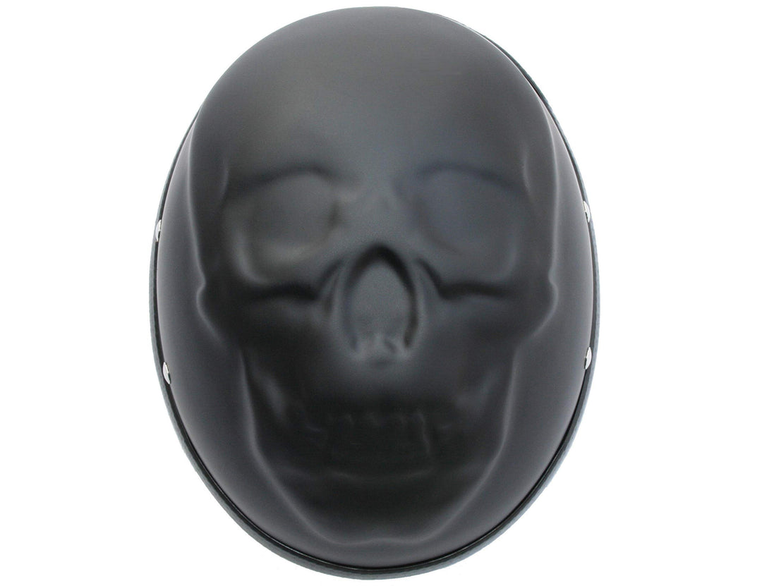 Chopperhelm Skull / Schädel 3D matt Schwarz Grösse: M 57/58cm, M 57/58cm
