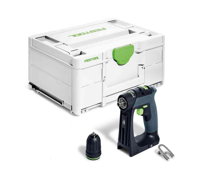 Festool Akku-Bohrschrauber CXS 18-Basic (mit Schnellspannbohrfutter, Gürtelclip), im Systainer, Basi