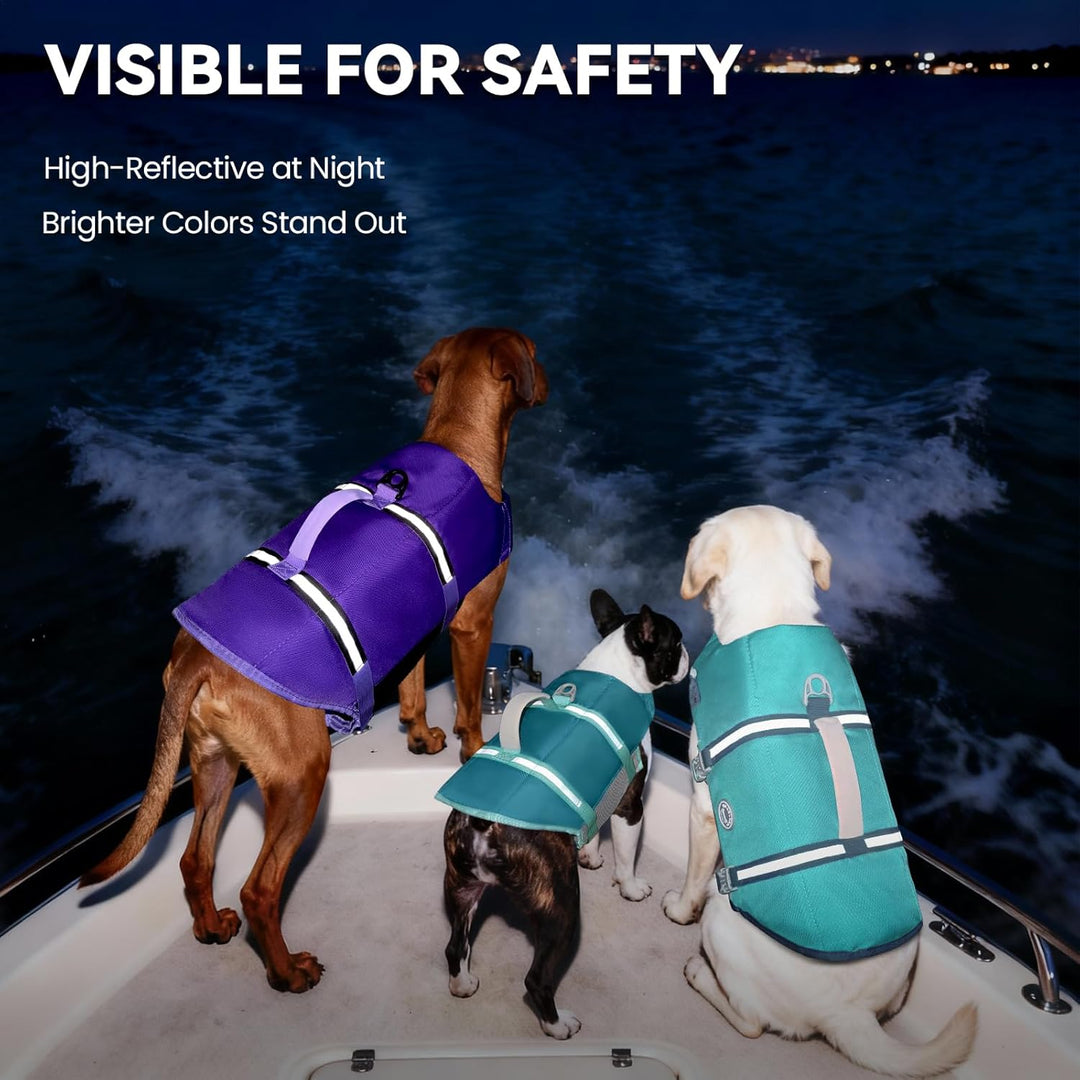 VIVAGLORY Rip Stop Schwimmweste Hund, Hundeschwimmweste, Schwimmhilfe & Auftrieb, Rettungsweste Hund