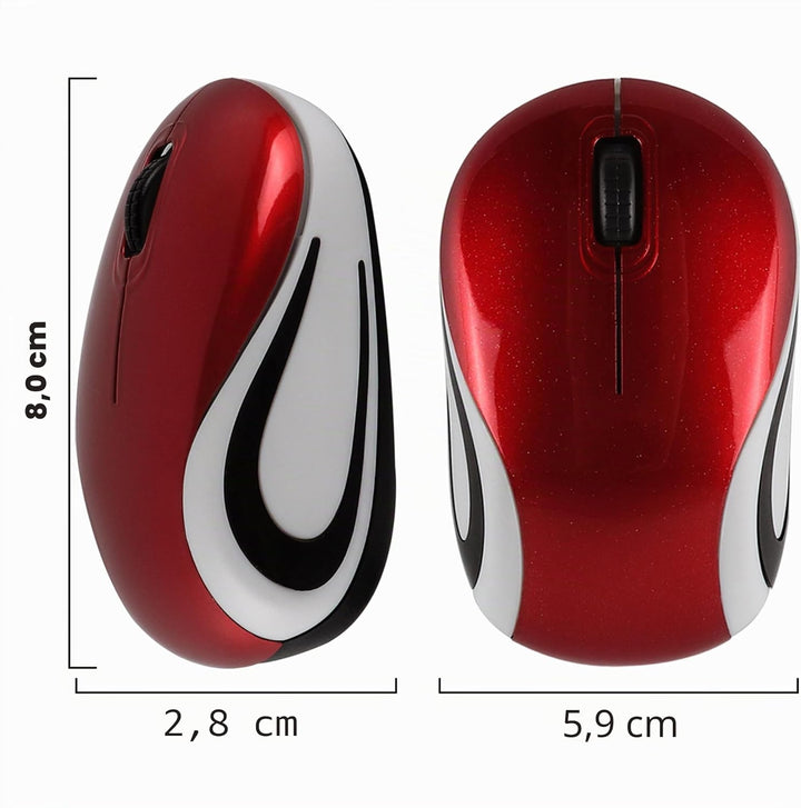 Kabellose Maus Niedliche Mini-Computermaus Kleine Grösse Tasche Tragbare Kompakte Reise USB Optische