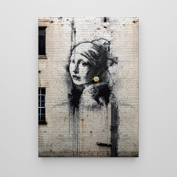 Giallobus - Gemälde - Banksy - - Standardleinwand - 100x140-26 - Das Mädchen mit dem Perlenohrring -