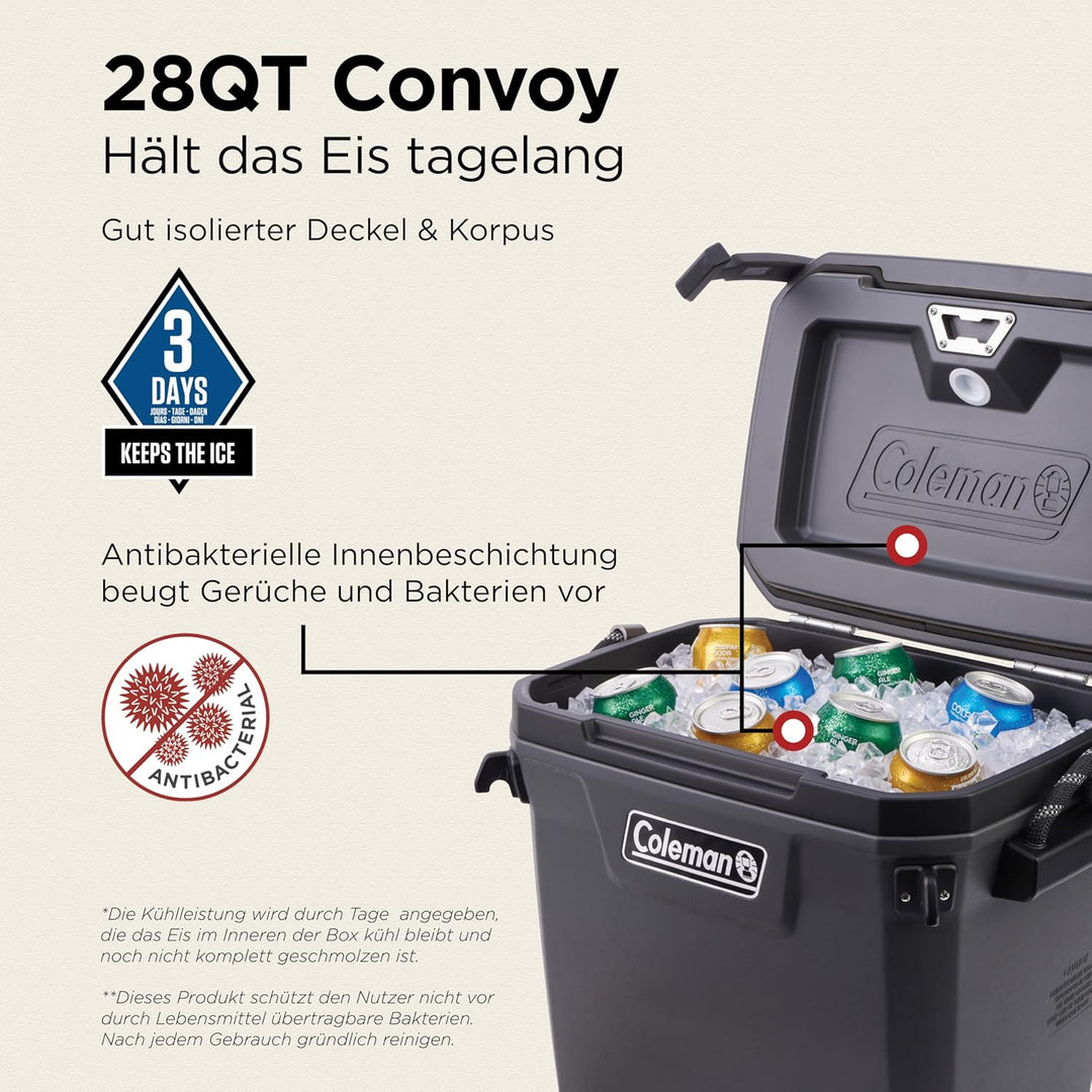 Coleman 28QT Convoy Kühlbox (Innenmasse 14,5 x 9,2 x 13,1cm)